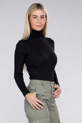 Lena Long-Sleeve Turtleneck Bodysuit