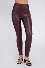 Milly High Rise Faux Leather Leggings