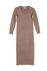 Violet V-Neck Sweater Maxi Dress