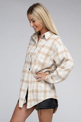 Erin Beige Plaid Shacket