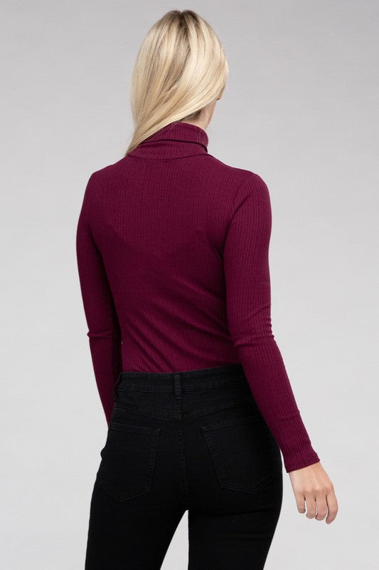 Lena Long-Sleeve Turtleneck Bodysuit