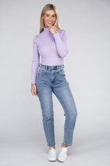 Lena Long-Sleeve Turtleneck Bodysuit