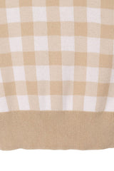 Abigail LS Gingham pattern cardigan