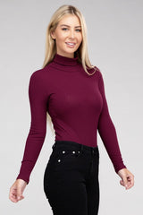 Lena Long-Sleeve Turtleneck Bodysuit
