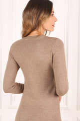 Violet V-Neck Sweater Maxi Dress