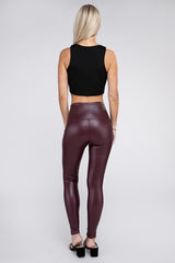 Milly High Rise Faux Leather Leggings