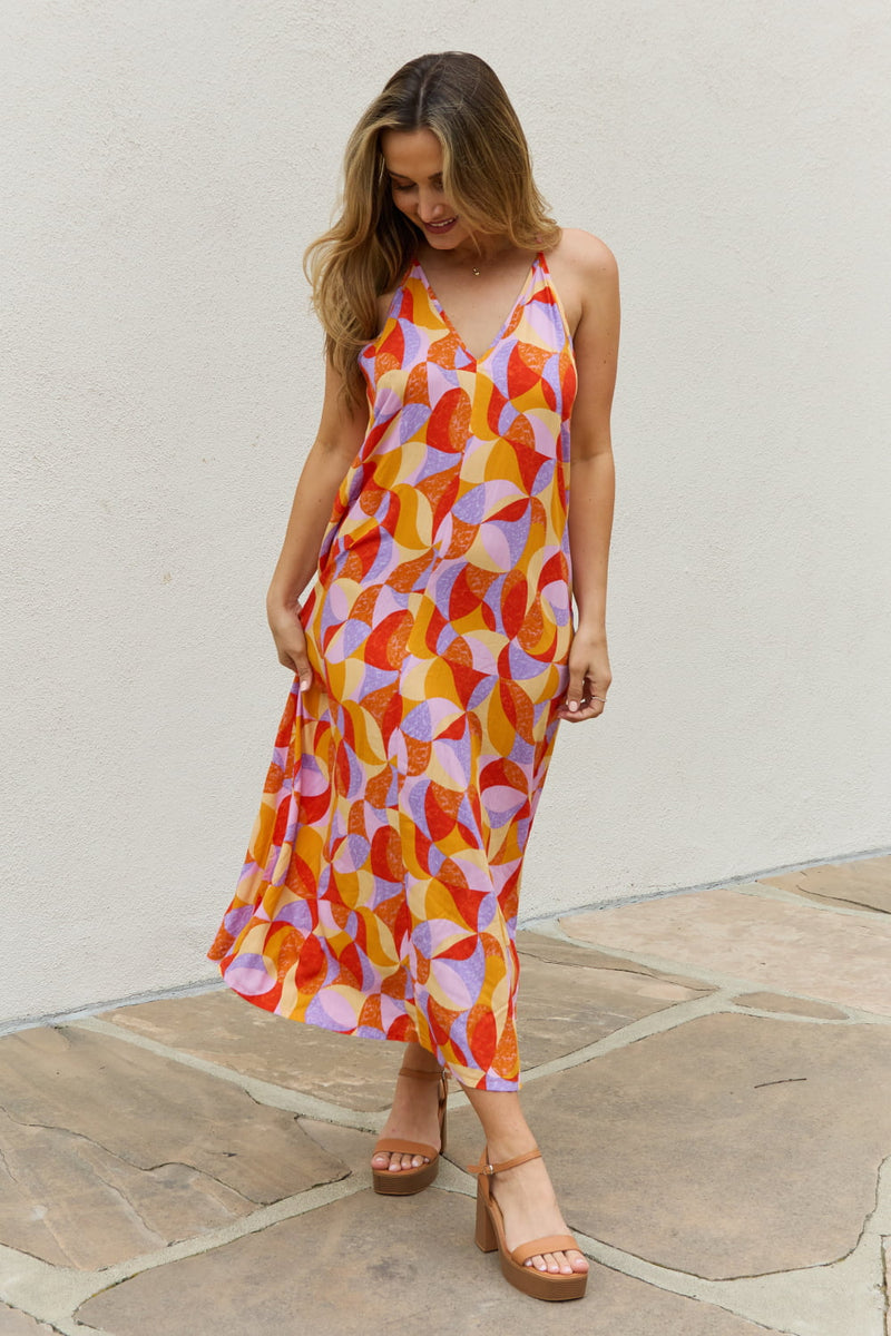 Poppy Full Size Printed Sleeveless Maxi Dress