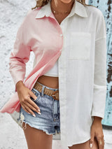 Juliet Two-Tone Contrast Drop Shoulder Shirt
