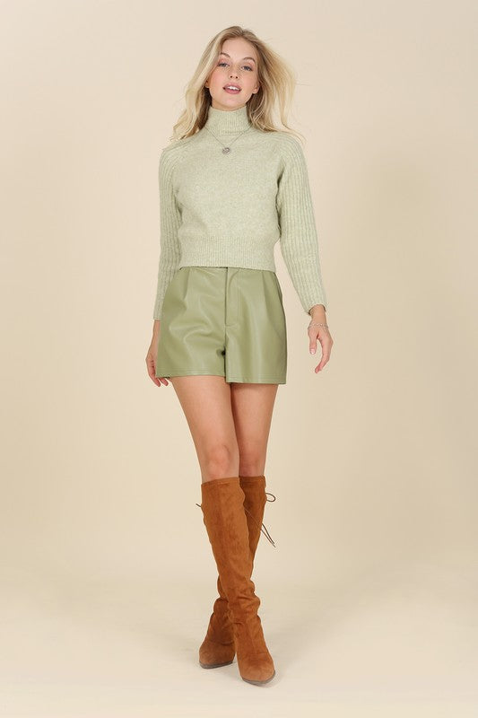 Ginna Vegan leather shorts