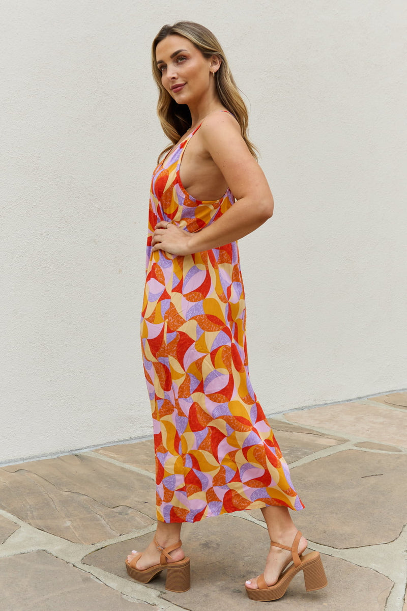 Poppy Full Size Printed Sleeveless Maxi Dress