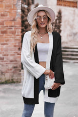Trinity Open Front Dropped Shoulder Longline Cardigan