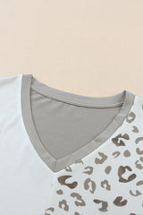 Lucy Plus Size Leopard V-Neck T-Shirt