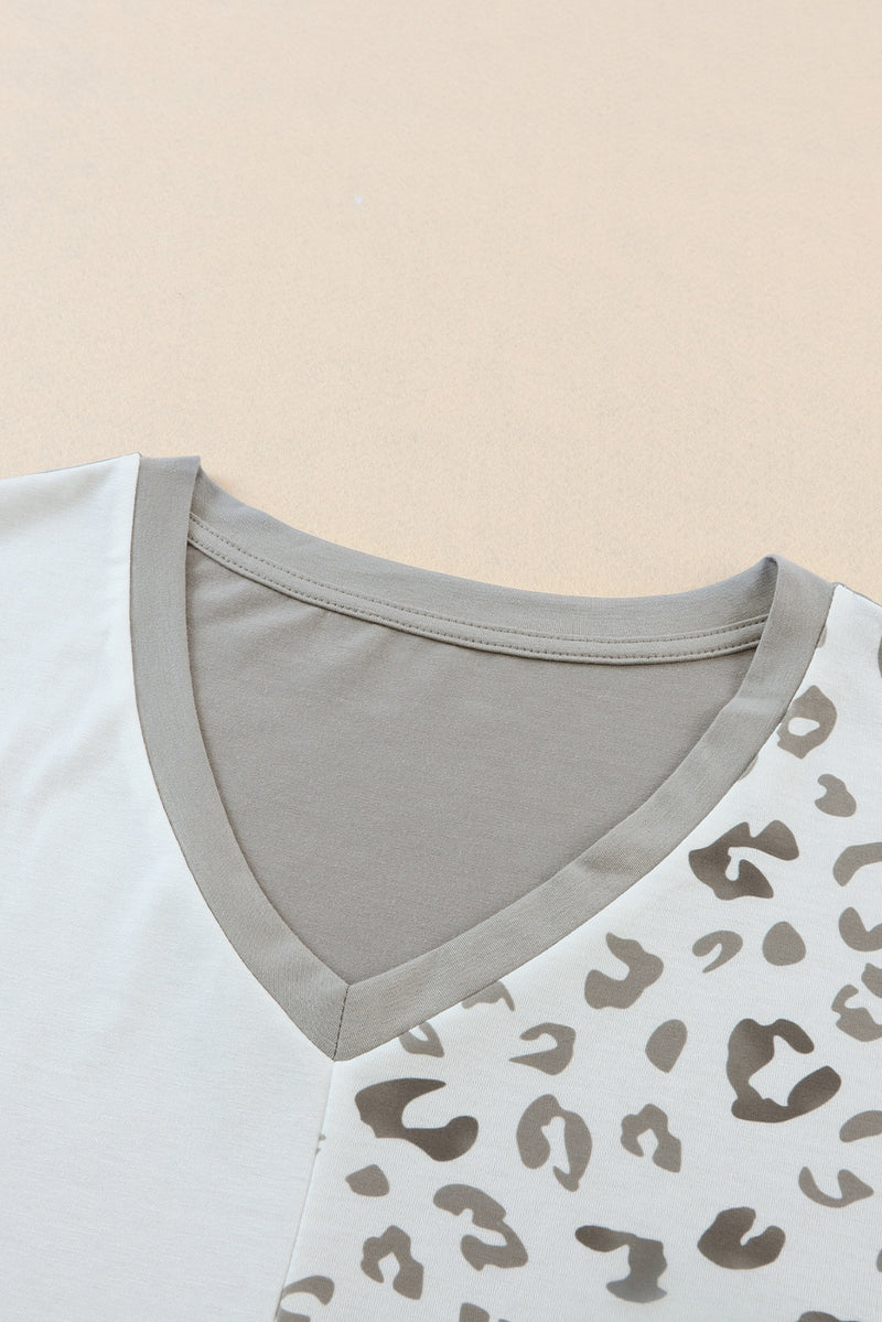 Lucy Plus Size Leopard V-Neck T-Shirt