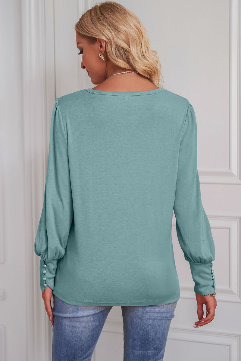 Amaris Round Neck Puff Sleeve T-Shirt