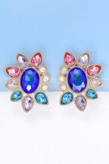 Camila Geometrical Shape Glass Stone Dangle Earrings