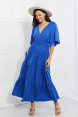 Abigail Flare Sleeve Tiered Maxi Dress