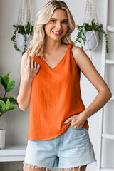 Celeste Knot Detail V-Neck Tank