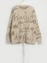 Alice Round Neck Drawstring Sweater