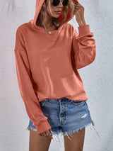 Viola Dropped Shoulder Slit Hoodie