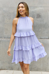 Mabel Full Size Relaxed Baby Doll Halter Dress