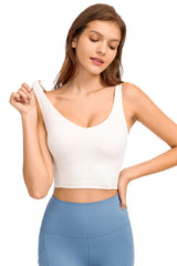 Bianca Deep V-Neck Crop Sports Bra