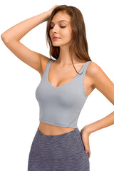 Bianca Deep V-Neck Crop Sports Bra