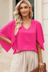 Liana V-Neck Cloak Sleeve Blouse