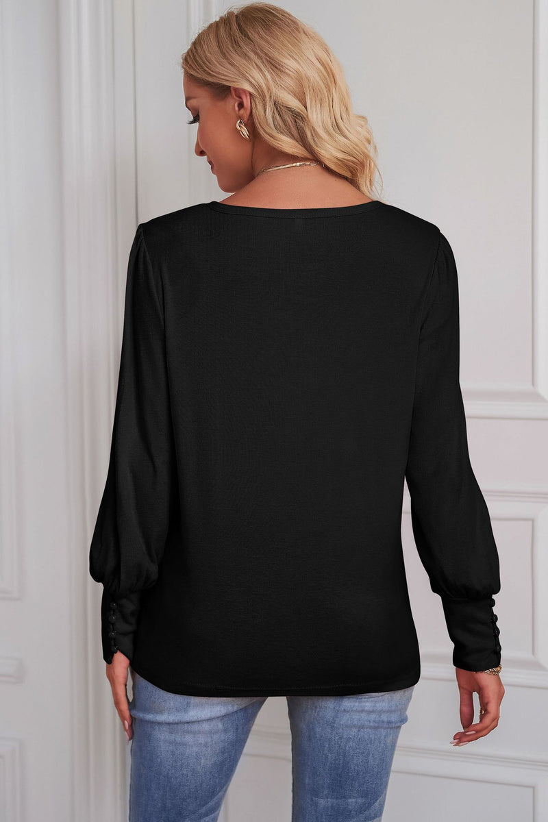 Amaris Round Neck Puff Sleeve T-Shirt