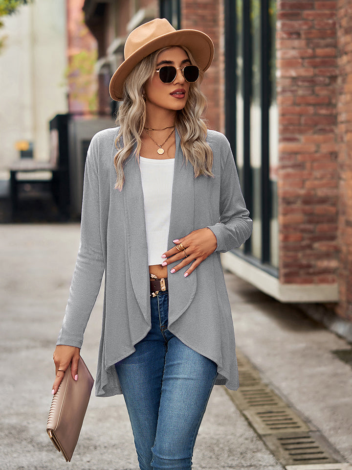 Veda Open Front Long Sleeve Cardigan