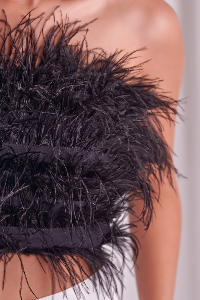 Adela Feather Tube Top