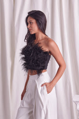 Adela Feather Tube Top