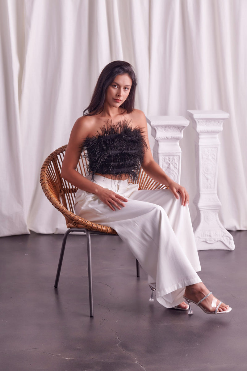 Adela Feather Tube Top