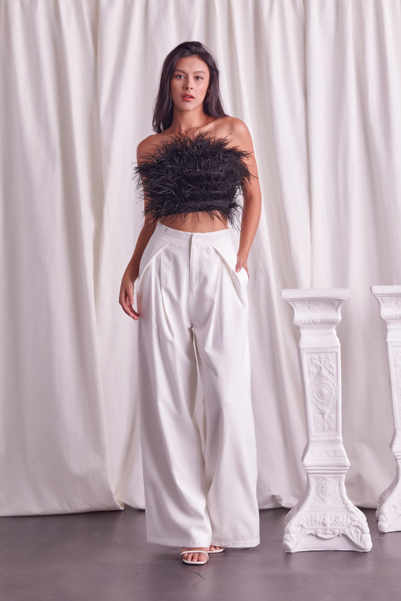 Adela Feather Tube Top