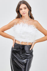Adela Feather Tube Top