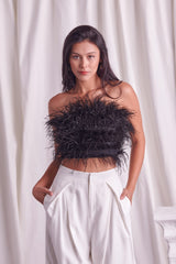 Adela Feather Tube Top