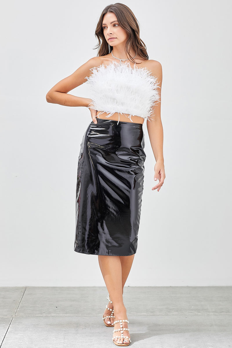 Adela Feather Tube Top