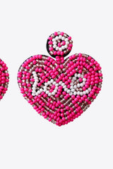 Emma Beaded Heart Earrings