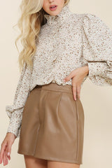 Ginna Vegan leather shorts