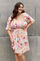 Cecelia Full Size Floral Print Mini Dress