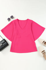 Liana V-Neck Cloak Sleeve Blouse
