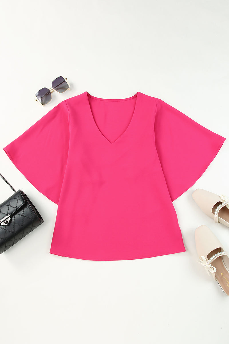 Liana V-Neck Cloak Sleeve Blouse