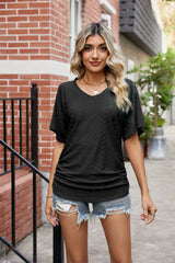 Lexi Flutter Sleeve Eyelet Gathered Detail Top