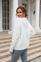 Teresa Round Neck Ribbed Long Sleeve Sweater