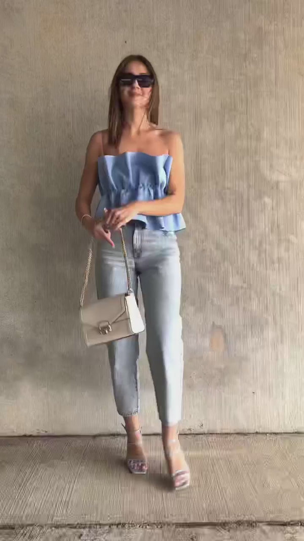 Bella Ruffle Strapless Tube Top