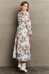 Brinley Chiffon Floral Midi Dress