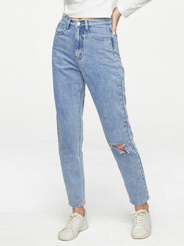 Chanel Buttoned Distressed Jeans