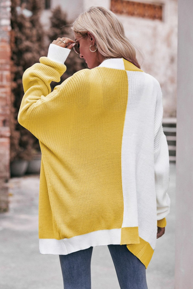 Trinity Open Front Dropped Shoulder Longline Cardigan