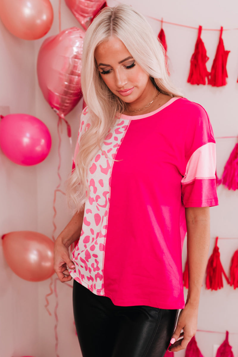 Claudia Color Block Dropped Shoulder Tee