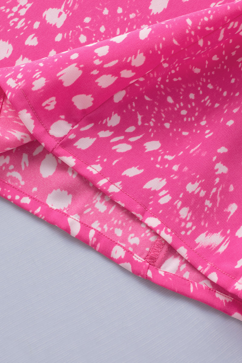 Billie Printed V-Neck Butterfly Sleeve Tank