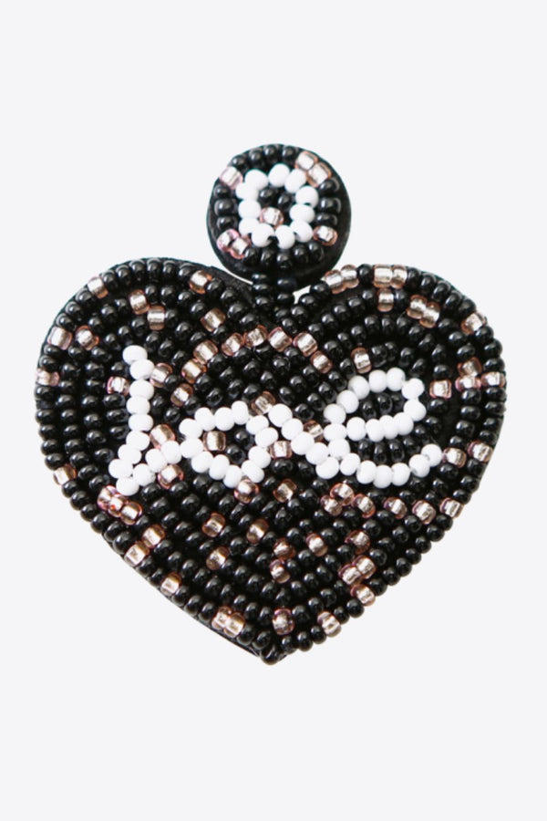 Emma Beaded Heart Earrings